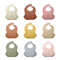 Babero de silicona de alta capacidad para bebé, personalizado, Multicolor, turbante, babero de alimentación suave para bebé, venta al por mayor