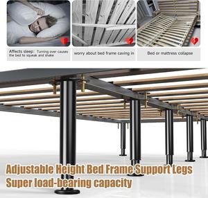 ขาค้ำเตียงโลหะปรับความสูงได้ขนาด7-12.6นิ้วเตียงควีนไซส์/คิงไซส์ชุดไม้ระแนงเฟอร์นิเจอร์เสริมแรง4แพ็ค - Product Image 4