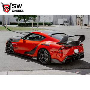 Stile <span class=keywords><strong>SW</strong></span> per Toyota Supra GR A90 A91 MK5 in fibra di carbonio stile Seibon paraurti posteriore Splitter Spoiler labbro parti auto modificato - Product Image 6