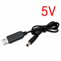 Kabel Penguat Daya USB DC 5V ke DC 9V / 12V Modul Peningkat Tegangan Konverter USB Kabel Adaptor Colokan 2.1x5.5mm
