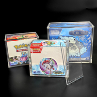 Étui de présentation en acrylique personnalisé moderne ETB Booster avec protection UV magnétique, montage facile, couvercle