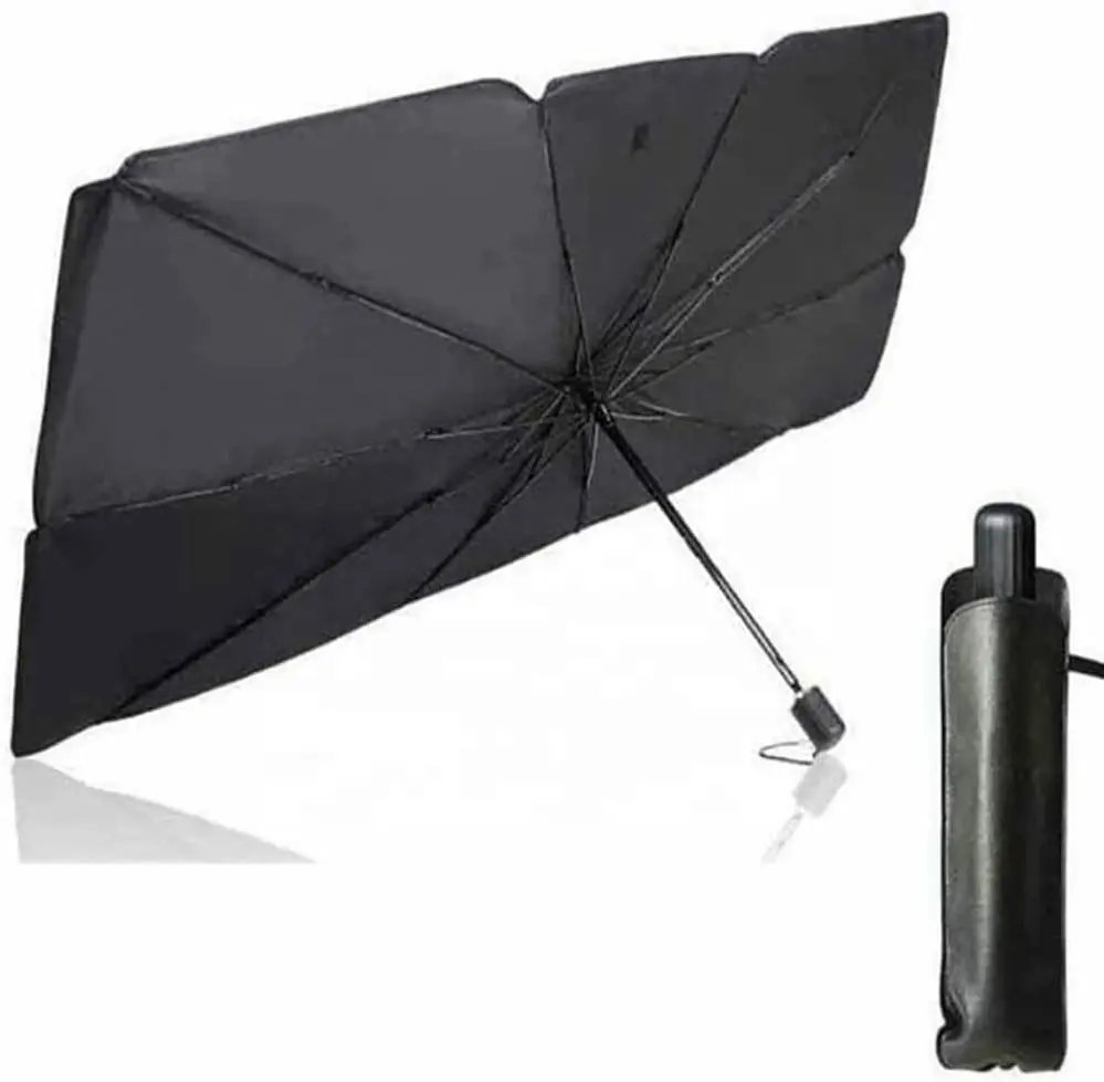 Pára-brisa do carro Sun Shade Raios UV e Calor Sun Visor Protector Dobrável Refletor Windshields Guarda-chuva