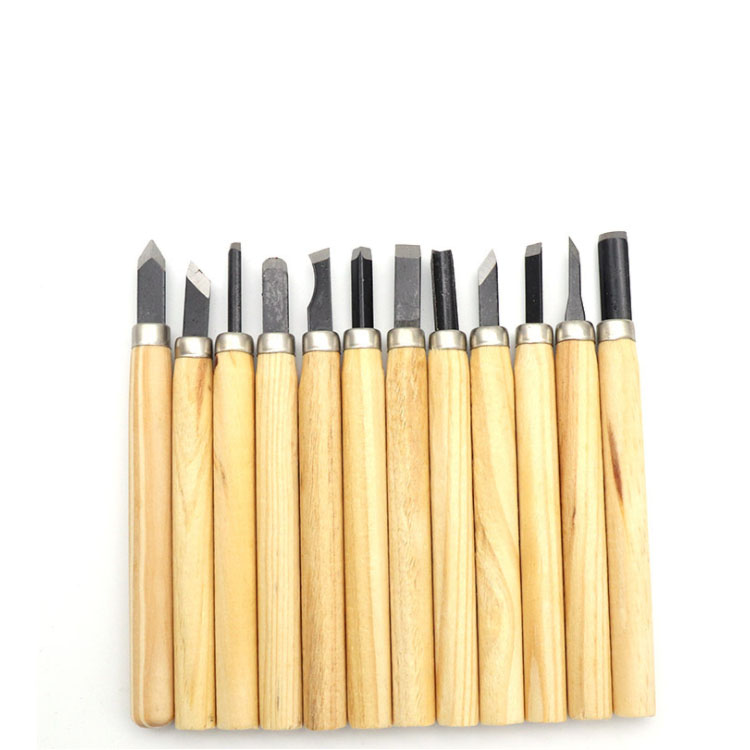 12 штук в упаковке профессиональная резьба по дереву зубил нож для основных дерева лазерная резка DIY инструменты и подробный деревообрабатывающие ручные инструменты