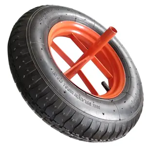 16 Inch 4.00-8 Kruiwagen Tyre Pneumatische Wiel Rubber Wiel