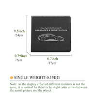 Promotion Personnalisée Porte-voiture Portofio Titulaire Enregistrement et Assurance Titulaire Anti-rayure Sac de Protection Pack-2 Organisateur de Documents de Voiture