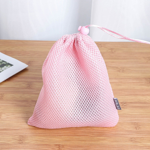 Factory Wholesale Customized Small Mesh <b>Bags</b> with Drawstring Polyester Nylon <b>Net</b> Storage Drawstring Pouch - Product Image 2