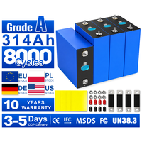 Sel Baterai LiFePO4 EU Warehouse 314Ah 3.2V 330AH Grade A untuk Distributor, Reseller, Solar, Stok EU & CN, Grosir DDP