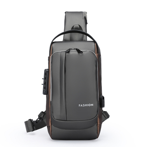 Sac à bandoulière homme <span class=keywords><strong>La</strong></span> Plazeite motif personnalisé Logo Usb mode coréenne Mini poitrine bandoulière Sport Cartoon Body Cross Time - Product Image 4