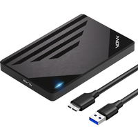 VONN Produk Baru V6 USB3.0 Hard Disk Enclosure 2.5 inci SATA Portabel Plastik Casing HDD SSD untuk PC Laptop Antarmuka Eksternal USB