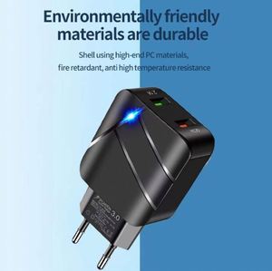 Nouveau chargeur rapide 27W à LED, QC3.0+2.1A, double USB, chargeur de téléphone, vente directe d'usine - Product Image 3