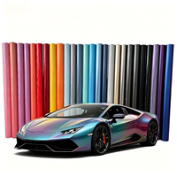 Film de changement de couleur TPU auto-réparant, résistant aux rayures, UV/IR, en fibre de carbone, effet cristal/métal liquide/électro-optique/laser/rêve