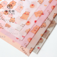 Papier d'emballage coréen Xihuanong Heart Kaka, fournitures de fleuriste pour bouquets de dessins animés DIY, vente en gros
