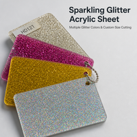 Feuille acrylique pailletée colorée, panneau en plastique PMMA découpé sur mesure pour la découpe laser, artisanat, signalétique, affichage, décoration
