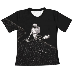 スカルプリントカジュアルサマースポーツTシャツ特大筋肉フィットショート丈ジャージーニット生地デジタルテクニックパフブランク - Product Image 2