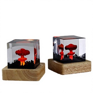 Lámpara Decorativa con Forma de Nube de Explosión Nuclear, Modelo de Bomba Atómica, Escultura Atmosférica de Resina Epoxi, Luz Nocturna para Dormitorio o Sala de Estar - Product Image 4