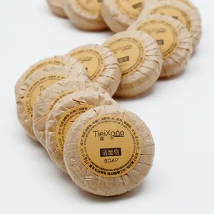 Eco-friendly Custom Logo Label 20g 30g Mini Size Kraft Paper Hotel Soap