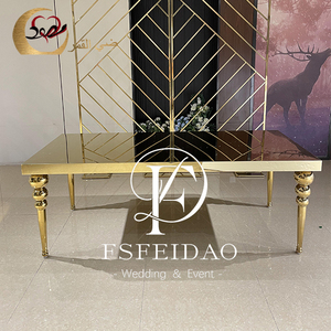 Mesa de Comedor de Lujo de Estilo Italiano Moderno, de Acero Inoxidable Dorado, Personalizada, para Uso en el Hogar y Hoteles, Muebles de Comedor - Product Image 2