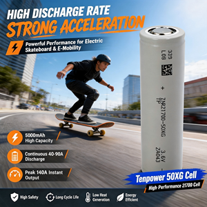 Batería Recargable de Carga Rápida TenPower-50XG, 21700 Li-ion, Alta Descarga 90A, 800 Ciclos, para Bicicletas Eléctricas, Scooters, Embarcaciones y Aplicaciones Marinas - Product Image 6