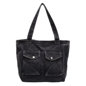 Exportation transfrontalière Nouveauté 2025 Sac fourre-tout spacieux et léger en denim artistique vintage pour étudiants - Product Image 3
