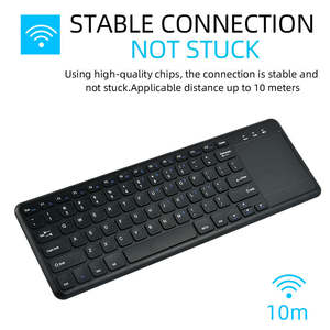 Nouveau <span class=keywords><strong>clavier</strong></span> sans fil 2,4 G avec pavé tactile, réglage <span class=keywords><strong>du</strong></span> volume ambidextre, design ultra-fin, 78 touches pour ordinateur portable/tablette - Product Image 2