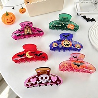 Aksesoris Rambut Jepit Model Laba-laba Transparan Tema Halloween, Dapat Dipesan dengan Logo, Cocok untuk Wanita, Penjepit Rambut untuk Gaya Updo di Bagian Belakang Kepala