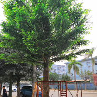 Grand ficus artificiel de haute qualité décoration intérieure extérieure banian artificiel taille de personnalisation grand arbre d'argent