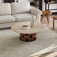 Table basse en bois pour salon, style minimaliste, irrégulière, vintage, rétro, pour petit appartement