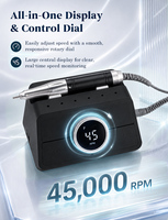Machine à ongles professionnelle sans fil 45000 tr/min, lime à ongles électrique portable haute vitesse pour manucure et pédicure