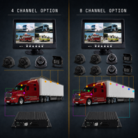 Système de caméra MDVR pour camion et bus, écran 7 pouces, options 4/8 canaux, vision nocturne, GPS, GSM, WiFi, 12-36V, étanche IP68, 1080P HD, enregistrement en boucle