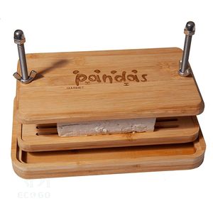 Presse à tofu en bambou Moule à tofu réglable avec plateau d'égouttement et couteaux à fromage pour la cuisine - Product Image 3