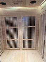 Cabine de sauna infrarouge lointain personnalisée pour intérieur, à spectre complet et faible EMF, en bois de pruche, pour 1-2 personnes, pour un spa et bien-être de luxe à domicile