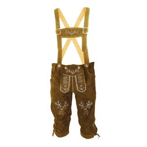 Oktoberfest authentique de haute qualité pour hommes Style bavarois traditionnel allemand Kneebundhose Lederhosen Lederhose court en cuir suédé - Product Image 2