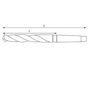 FERVI - ST2A45.50 Broca helicoidal con vástago cónico Morse, acabado negro HSS R = 650 N/mm² DIN 345/N - EAN 8012667127091 BROCAS - Product Image 2