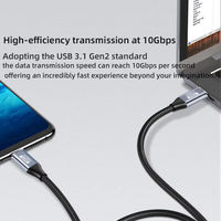 Kabel Xput Multi Fungsi 10Gbps USB3.1 USB 3.1 Tipe C ke Tipe C Gen2 PD 100W 5A 20V Pengisian Cepat Ponsel Kabel Data USB Tipe C