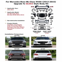 Kit de carrosserie avant et arrière style GLE 63 pour Mercedes Benz W166 2012-2014, kit de conversion, vente en gros