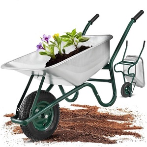 Carretilla de rueda Europea galvanizada, modelo europeo, carretilla <span class=keywords><strong>Altrad</strong></span> Limex Standard 85L para construcción de jardín, bañera galvanizada de 100L - Product Image 4