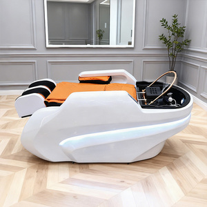 Lits de <span class=keywords><strong>massage</strong></span> électriques complets pour shampooing, chaise de lavage de salon de coiffure, circulation d'<span class=keywords><strong>eau</strong></span>, <span class=keywords><strong>lit</strong></span> de spa japonais pour la tête avec LED et sans plomberie - Product Image 2