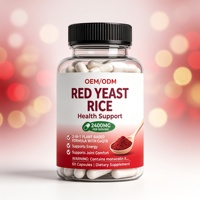 Capsules d'extrait de levure de riz rouge Monascus OEM - Soutien énergétique musculaire pour adultes, santé des articulations, bienfaits pour la santé vasculaire, qualité alimentaire, 60 gélules