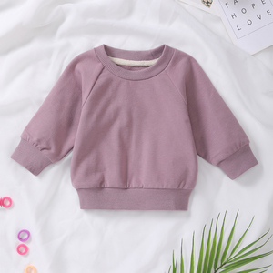 低MOQオーガニックコットン スパンデックス フレンチテリー ベビー トップス ベビーTシャツ スウェットシャツ CPC認証 ベビーカジュアルプルオーバー - Product Image 3