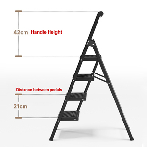 Chất Lượng Cao 4-Bước Hộ Gia Đình Thang Có Thể Điều Chỉnh Trong Nước Thang Với Lan Can Cho Gấp Bước Phân Thang - Product Image 3