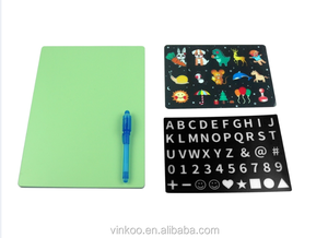 Çocuklar eğitici oyuncaklar LED floresan çizim kurulu büyüyen yazı Mat sihirli floresan çizim paneli - Product Image 4