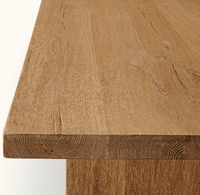 Ensemble de table à manger convertible TrustHome moderne en chêne et cuir écologique, 7 pièces, avec chaises à dossier plein
