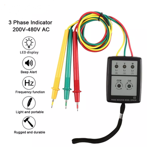 SP8030 Electricity <strong>Meter</strong> 3 Phase Rotation Indicator Detector Led Buzzer Phase <strong>Sequence</strong> <strong>Meter</strong> Voltage <strong>Tester</strong> 60v~600v Ac - Product Image 3