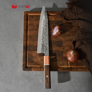 Stock 8 pollici professionale cucina giapponese coltello da cucina in acciaio ad alto tenore di carbonio con manico ottagonale in legno martello coltello forgiato - Product Image 6