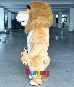 Per adulti Halloween peluche peloso mascotte animale carnevale vestito pelliccia gonfiabile <span class=keywords><strong>Costume</strong></span> da leone in vendita - Product Image 5