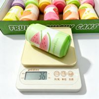 Hot verkopende schattige macaron fruit frisdrankblikje fidget toy slow rebound decompressie speelgoed groothandel fabriek