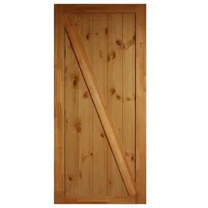 أبواب حظيرة خشبية سوداء بلوحة فولاذية مع مقبض وأدوات قفل للباب الداخلي