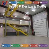 Bâtiment d'entrepôt industriel en acier, stockage d'équipements lourds, atelier à structure métallique, système de construction préfabriqué
