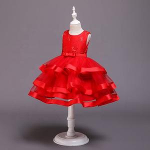 Vestido de Princesa para Niñas con Múltiples Dobladillos y Detalles de Encaje - Product Image 2
