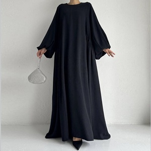 <strong>Custom</strong> Dubai Luxury Modest Kimonos Long Sleeve Nida Closed Abaya Women Muslim <strong>Dress</strong> - Product Image 4